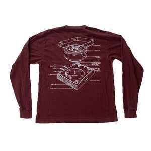 Union LA Turntable Maroon Longsleeve Men's Small Los Angeles Streetwear NWOT